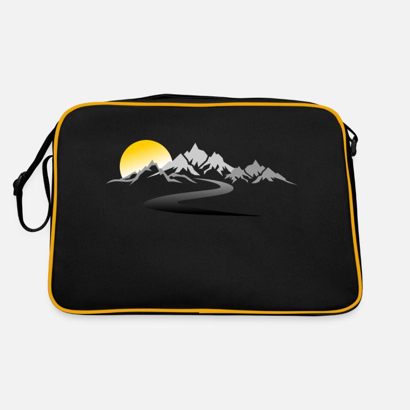 Reise - Berge Straße Retro Tasche