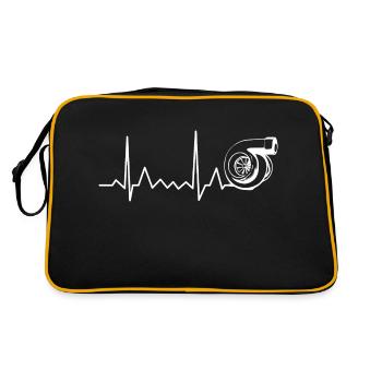 Réglage de l'ECG du rythme cardiaque du turbocompresseur - Sac Retro - noir/or - Dos