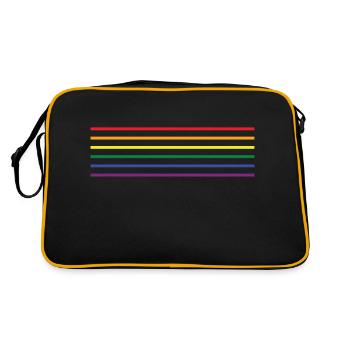 LGBT-Flagge - Retro Tasche - Schwarz/Gold - Hinten