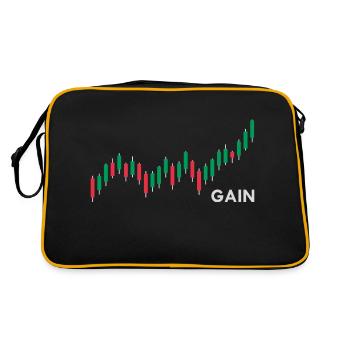 Forex Trader - Candlestick Chart - Trading Shirt - Retro Bag - black/gold - Back