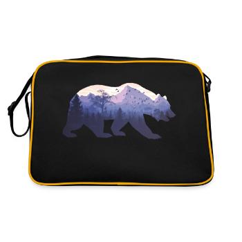 Ours Silhouette Randonnée - Sac Retro - noir/or - Dos