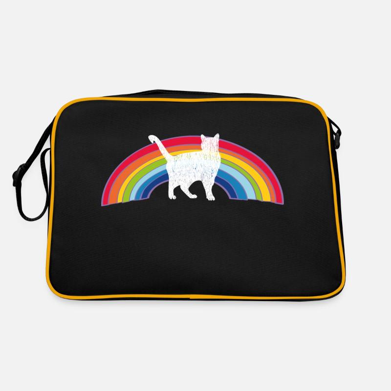 regenbogen katze Retro Tasche