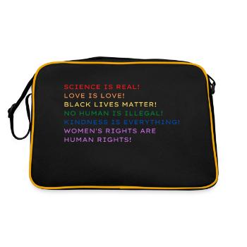 Science is real! - Retro Bag - black/gold - Back