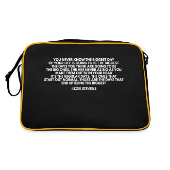 greysanatomy Izzie Stevens quote - Retro Bag - black/gold - Back