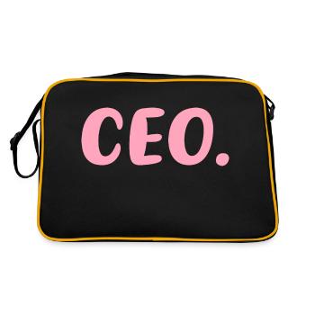 CEO Female Entrepreneur - Retro Tasche - Schwarz/Gold - Hinten