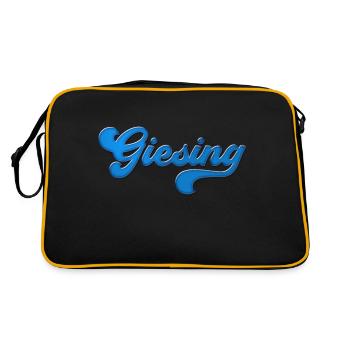 Giesing district from Munich blue T-shirt - Retro Bag - black/gold - Back