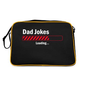 Chargement des blagues de papa - Sac Retro - noir/or - Dos