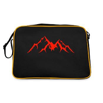Montagne rouge vif! - Sac Retro - noir/or - Dos