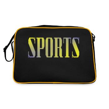 Sport - Retro Tasche - Schwarz/Gold - Hinten
