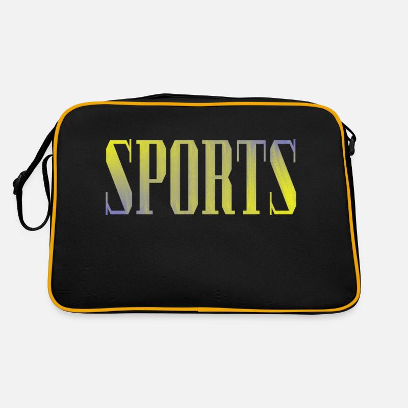 Sport - Retro Tasche - Schwarz/Gold