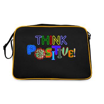 Think positive! - Retro Bag - black/gold - Back