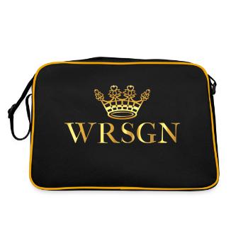 WRSGN - Bekannt wie die Krone des Siegerlands - Retro Tasche - Schwarz/Gold - Hinten