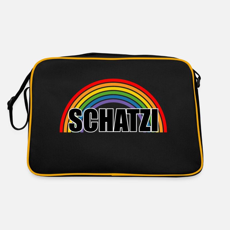 Regenbogen Schatzi Retro Tasche