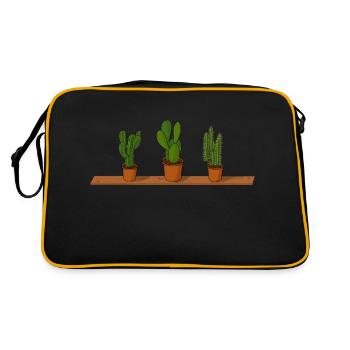 Potted plants cactus - Retro Bag - black/gold - Back
