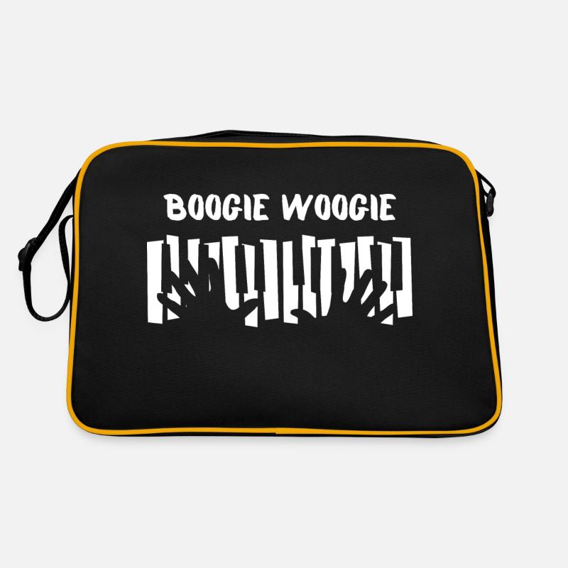 Boogie Woogie hands and piano design. Retro Bag