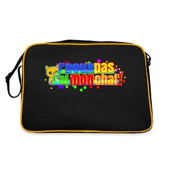 J'peux pas j'ai mon chat - Sac Retro - noir/or - Dos