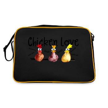 Amour de poulet - Sac Retro - noir/or - Dos