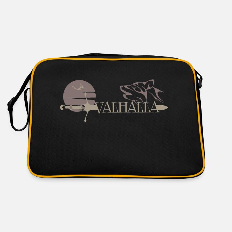 Valhalla - Winkinger - Loup et Épée Sac Retro
