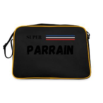 super parrain - t-shirt assorti - Sac Retro - noir/or - Dos