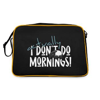 Actually I Don't Do Mornings Casual Tapir - Retro Bag - black/gold - Back