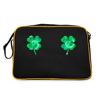 Shamrock Boobs Tie Dye Irish Boobies St Patricks - Sac Retro - noir/or - Dos