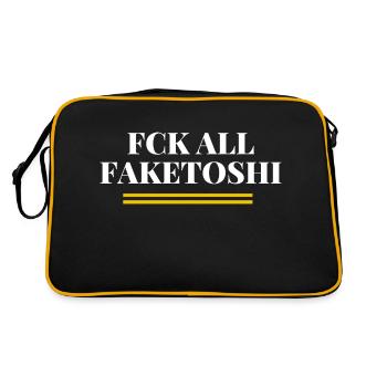 Fck all faketoshi - Retro Bag - black/gold - Back