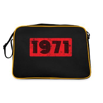 1971 Vintage - Retro Tasche - Schwarz/Gold - Hinten