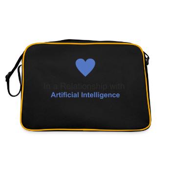 In a relationship with Artificial Intelligence - Retro Bag - black/gold - Back