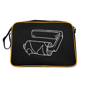leere Rolle Toilettenpapier - Retro Tasche - Schwarz/Gold - Hinten