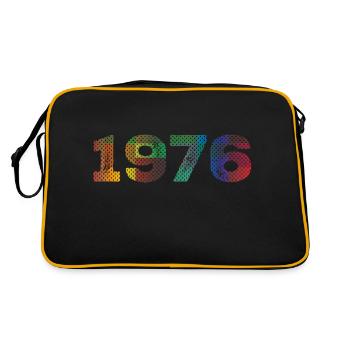 1976 Vintage - Retro Tasche - Schwarz/Gold - Hinten