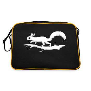 Eichhörnchen Tricolor - Retro Tasche - Schwarz/Gold - Hinten