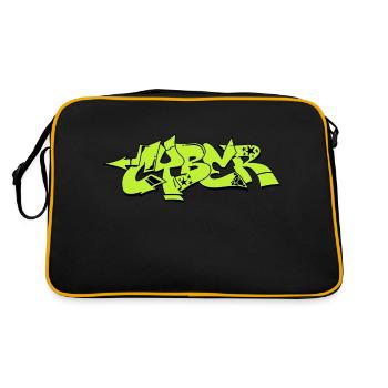 graffiti street art spray couleurs cool artiste urbain - Sac Retro - noir/or - Dos