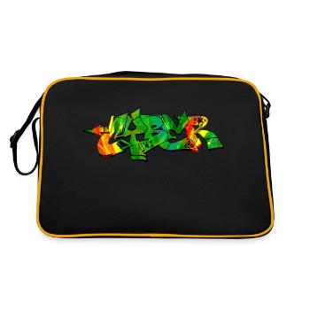 graffiti street art spray couleurs cool artiste urbain - Sac Retro - noir/or - Dos