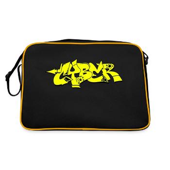 graffiti street art spray couleurs cool artiste urbain - Sac Retro - noir/or - Dos