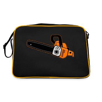 Chainsaw ORANGE - Retro Bag - black/gold - Back