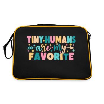 Tiny Humans Are My Favorite - Retro Bag - black/gold - Back