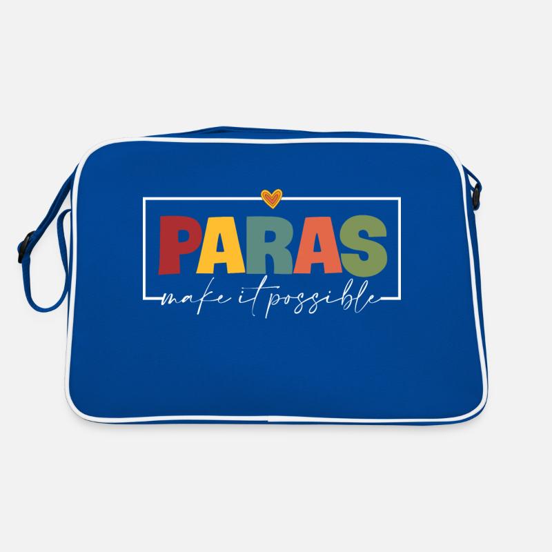 Paras Make It Possible Teacher Paraprofessional Retro Tasche