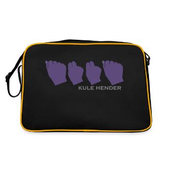 Handwritten alphabet Anna - Retro Bag - black/gold - Back