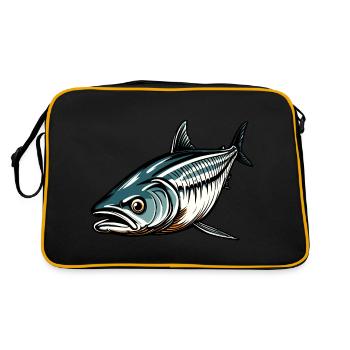 Fish / Animal / Aquarium / Water / Pond / Lake - Retro Bag - black/gold - Back