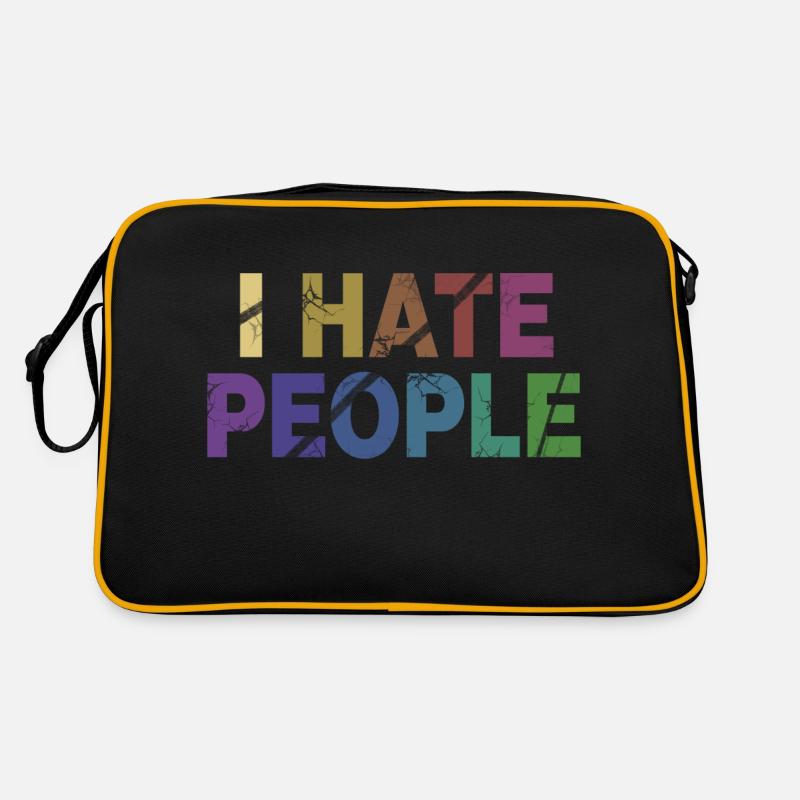 JE DÉTESTE LES GENS Sac Retro