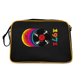 1971 Vintage - Retro Tasche - Schwarz/Gold - Hinten
