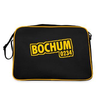 Bochum - 0234 - Dialling Code - NRW - Ruhrpott - Retro Bag - black/gold - Back