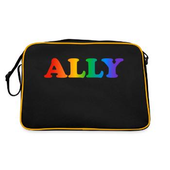 Allié de la Gay Pride - Sac Retro - noir/or - Dos