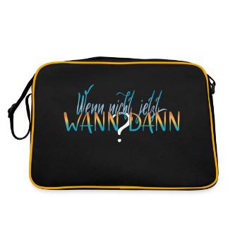 Si ce n’est pas maintenant, quand ? Positivité du bonheur - Sac Retro - noir/or - Dos