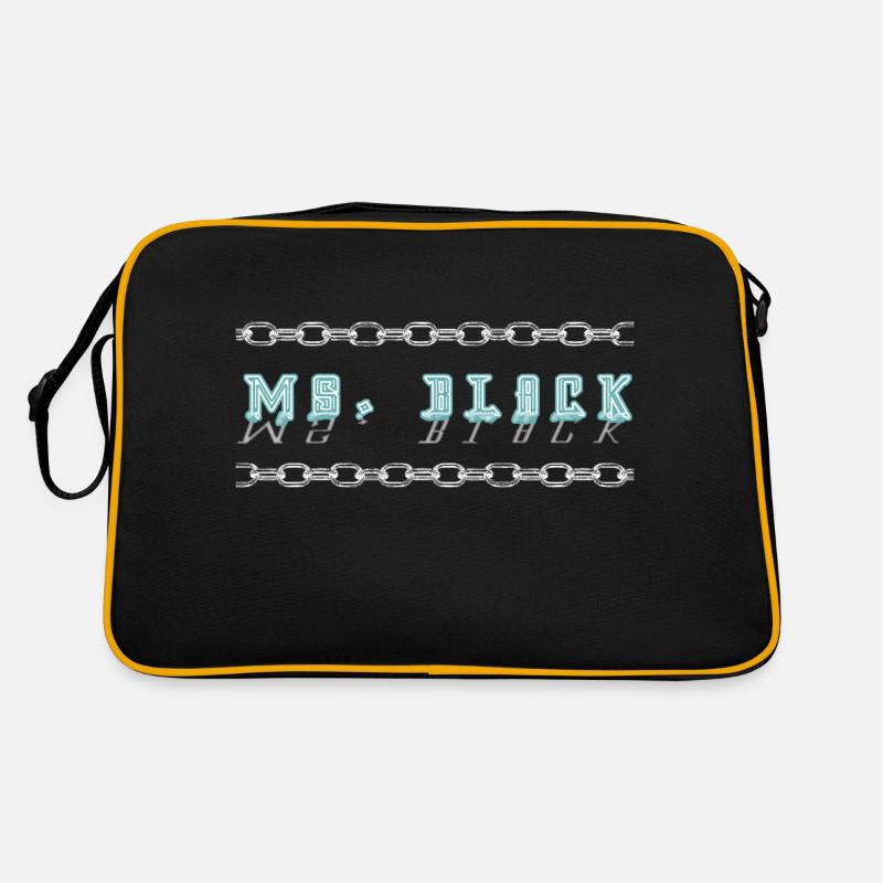 Ms. Black Logo Font - Retro Bag - black/gold