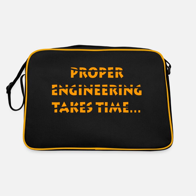 PROPER ENGINEERING - Retro Bag - black/gold