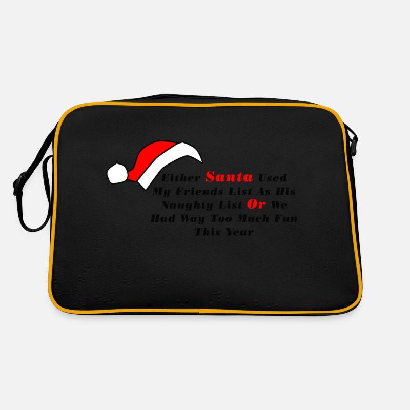 Soit le Père Noël a utilisé ma liste d’amis - Sac Retro - noir/or