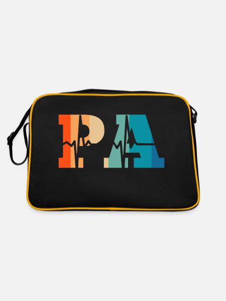 Battement de cœur rétro physician assistant - Sac Retro - noir/or - Dos