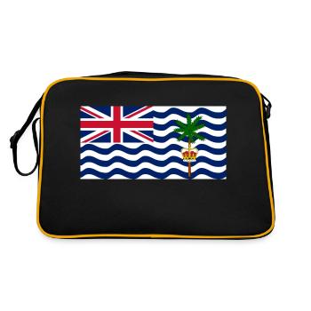 Britisches Territorium im Indischen Ozean - Retro Tasche - Schwarz/Gold - Hinten