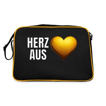 Golden lettering heart of gold (Herz aus Gold) - Retro Bag - black/gold - Back